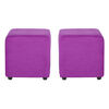 Sofá Seccional Bodevir Cali 3 Cuerpos + 2 Pouf Fucsia