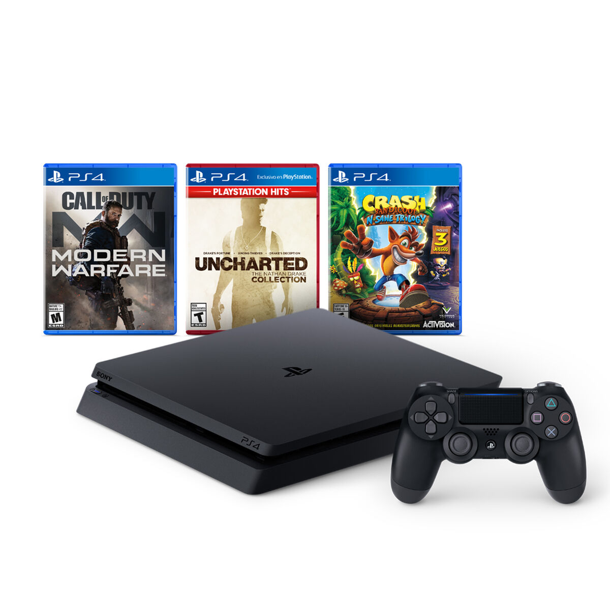 PS4 1TB + 7 Juegos + 3 Meses PS Plus + Control Dualshock