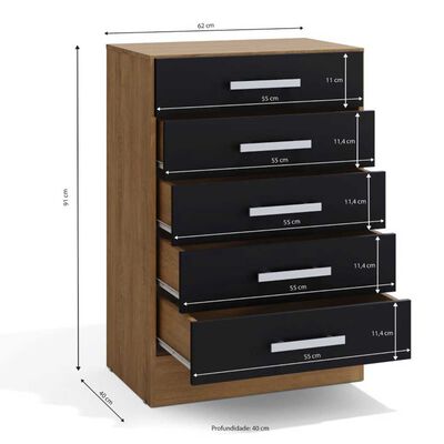 Imagen 2 del producto Cómoda Yardas S215 5 Cajones