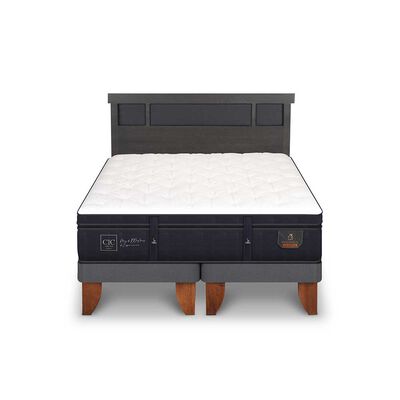 Imagen 1 del producto Cama Europea CIC Base Normal King Súper Premium + Respaldo Dublin