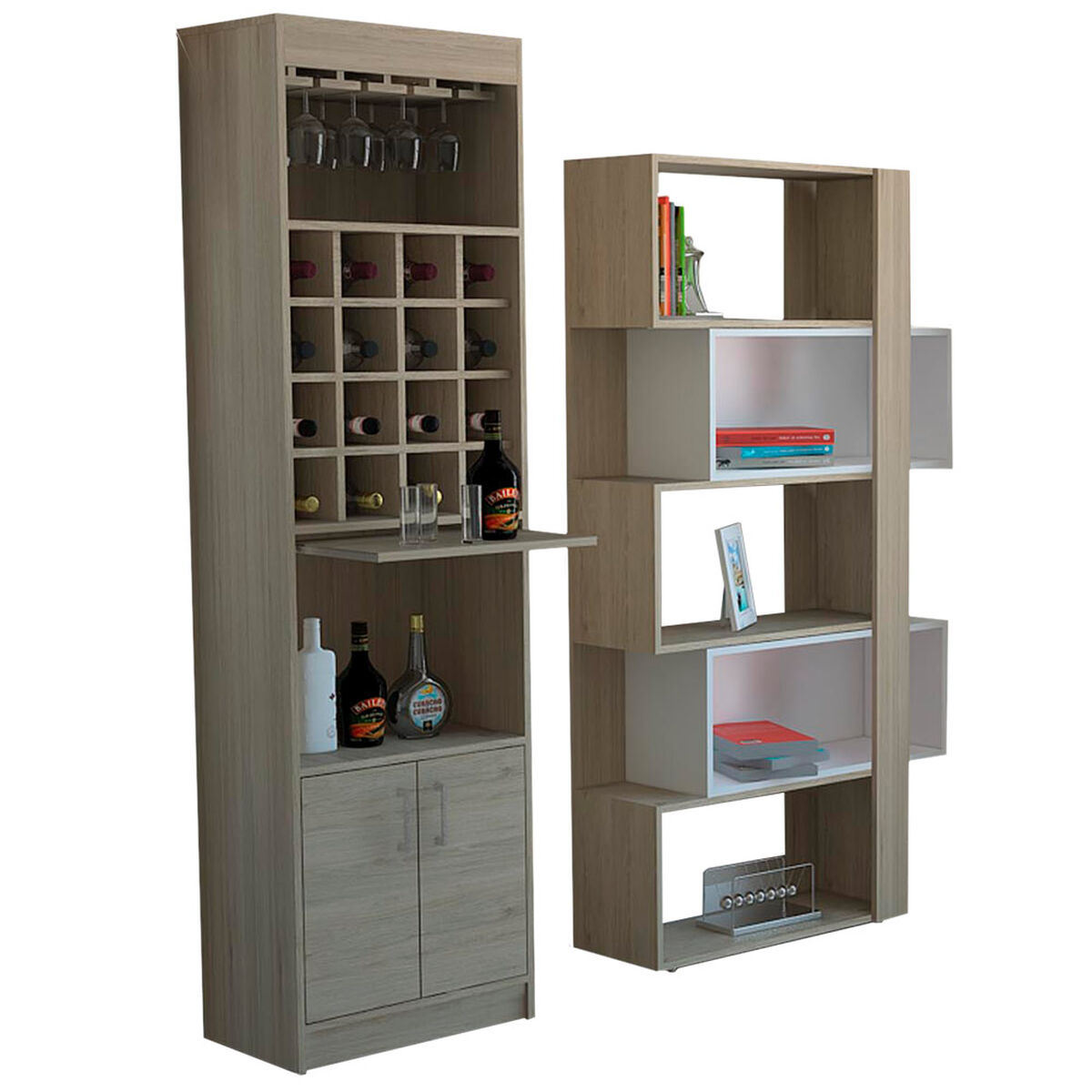 Mueble Bar + Biblioteca Cubo TuHome Beijing