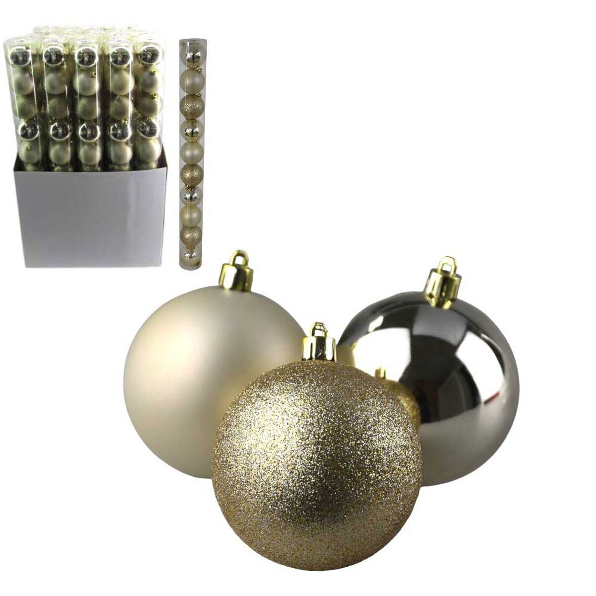 Set Esferas para Árbol de Navidad Casanova Champagne 10 Piezas