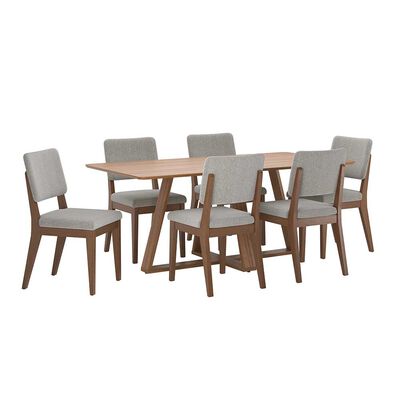 Imagen 1 del producto Juego de Comedor Decocasa Avena 6 Sillas Canela