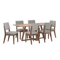 Juego de Comedor Decocasa Avena 6 Sillas Canela