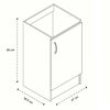 Mueble Base para Lavaplatos Mobikit Mini 1 Puerta Blanco