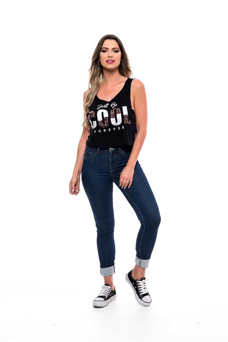 Polera Sin Mangas Mujer Rock Caviar