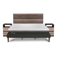 Cama Europea CIC King Ortopedic Advance + Respaldo Ares +  2 Veladores