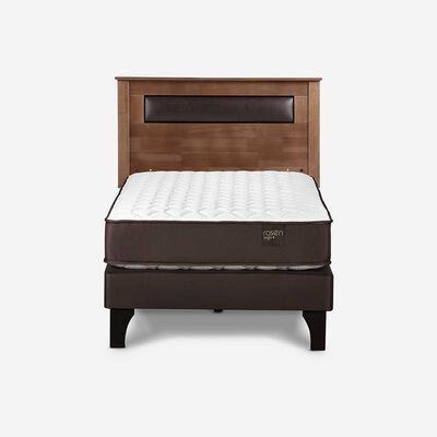 Cama Europea Rosen 1,5 Plazas New Ergo T + Respaldo Ferrara