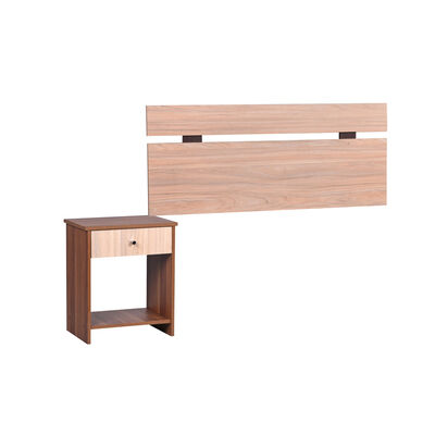 Imagen 1 del producto Respaldo Single + 1 Velador CIC Olmo