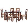 Juego de Comedor Latam Home Pamplona Murcia 6 Sillas Lino Blanco