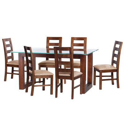 Juego de Comedor Latam Home Pamplona Murcia 6 Sillas Lino Blanco