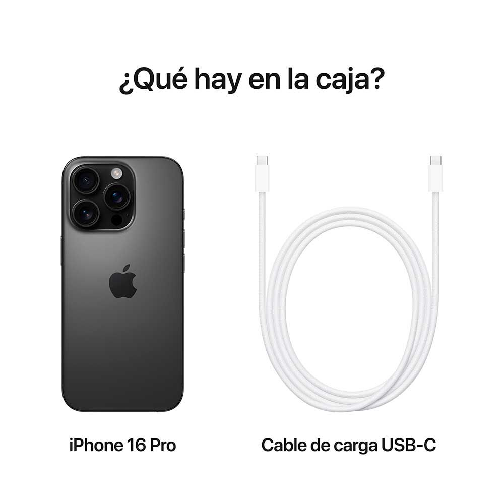Apple iPhone 16 Pro 128GB Negro Titanio 6,3