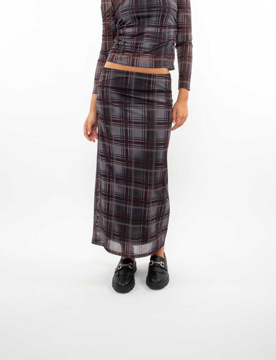 Falda Maxi Tartán Mujer Icono