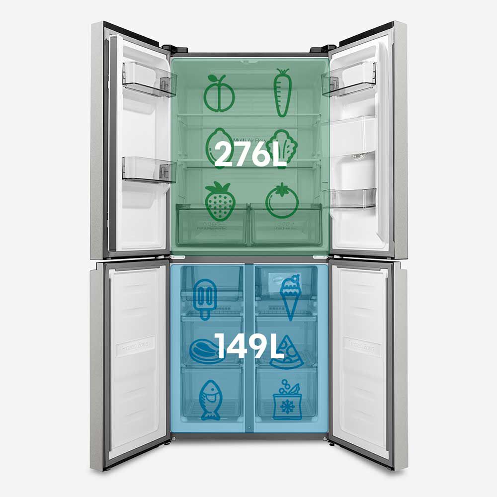 HISENSE Refrigerador Cross Door Hisense RQ5P431NMDA 425 lts. | Abc