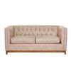 Sof&aacute; Latam Home Cuero Colorado Roma 2 Cuerpos Beige