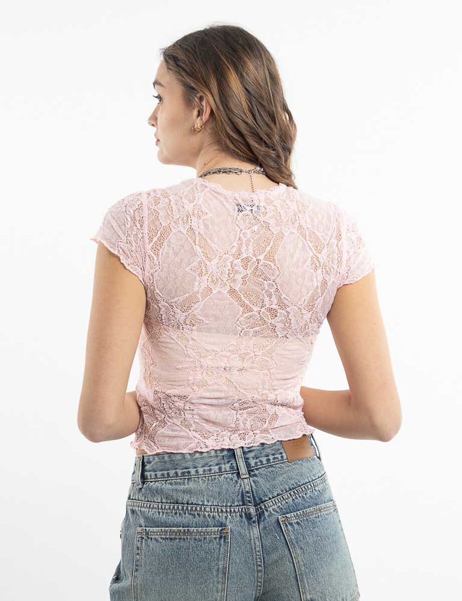 Polera Crop Manga Corta Mujer Icono