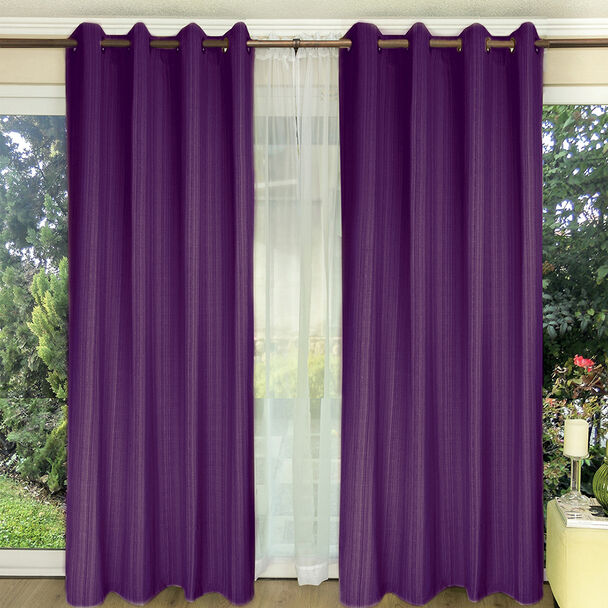 Combo Cortinas Doral Emilia 220 x 140 cm Lila