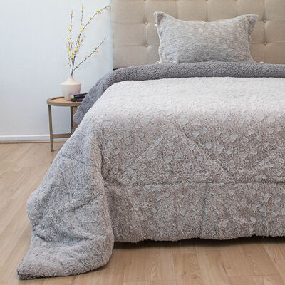 Cubrecama Doral 1,5 Plazas Gris Senses