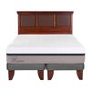 Cama Europea CIC Base Dividida 2 Plazas Balance + Respaldo New Torino Caramelo