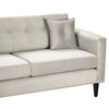 Juego de Living Bodevir New Retro Felpa 00 Sofá 3 Cuerpos + Dos Pouf 1 Cuerpo Gris 
