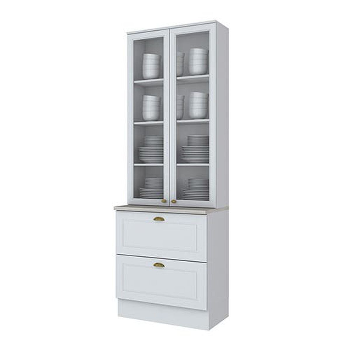 Mueble de Cocina Home Mobili Tulum 2 Cajones 2 Puertas Blanco