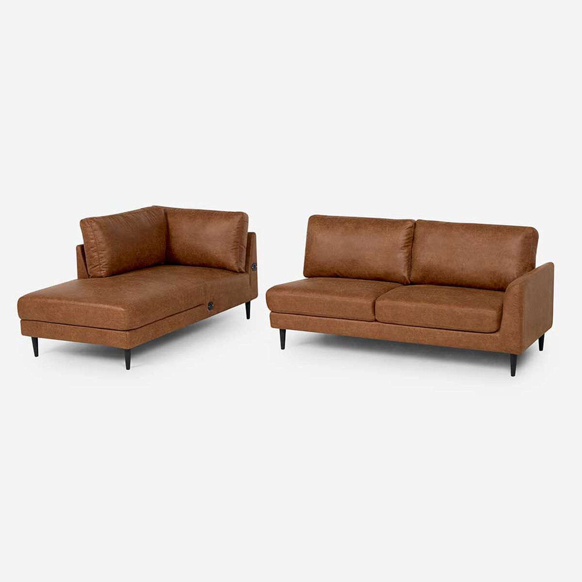 Sofá Seccional Izquierdo Rosen Adana 3 Cuerpos Camel
