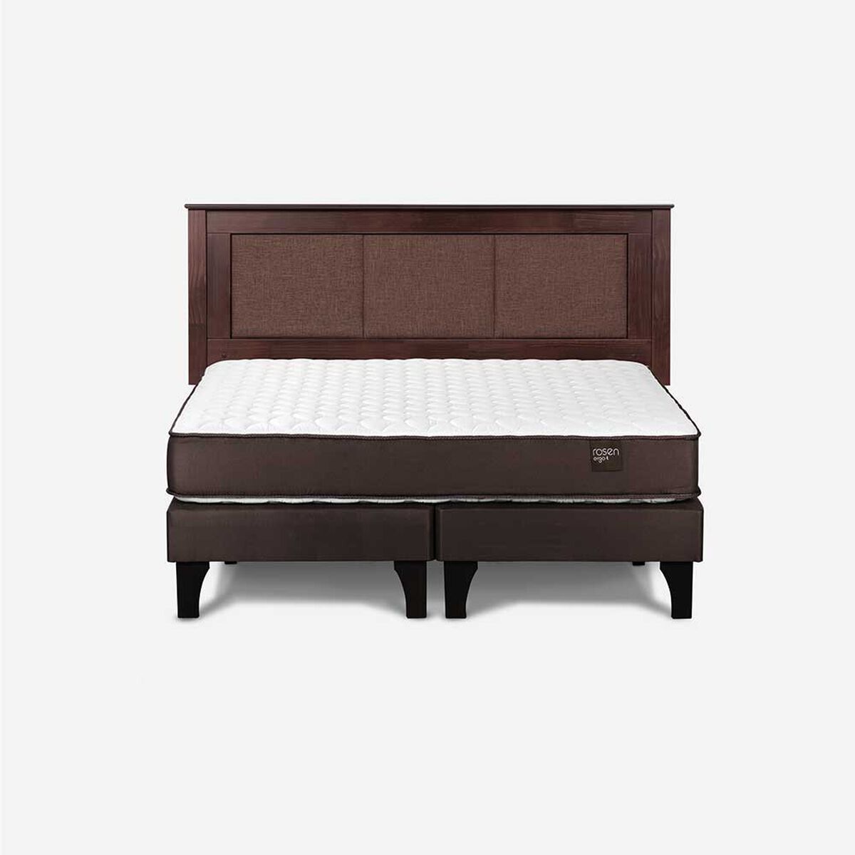 Cama Europea Rosen Base Dividida 2 Plazas Ergo T + Respaldo Rachel