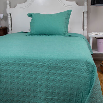 Quilt Doral 1,5 Plazas Menta Velvety