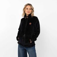 Polerón Peludo Mujer Icono Negro