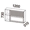 Mueble A&eacute;reo Cocina Roca Casta&ntilde;a 120 cm 2 Puertas Canela-Arena
