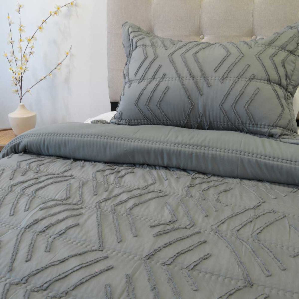 Plum&oacute;n Doral 1.5 Plazas Touch Nebula Liso Gris