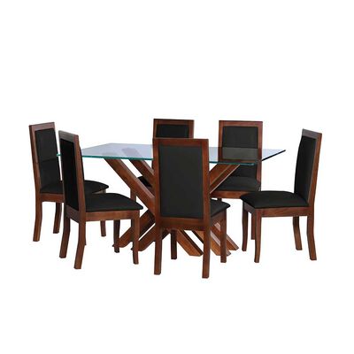 Juego de Comedor Latam Home Merida 6 Sillas Negro