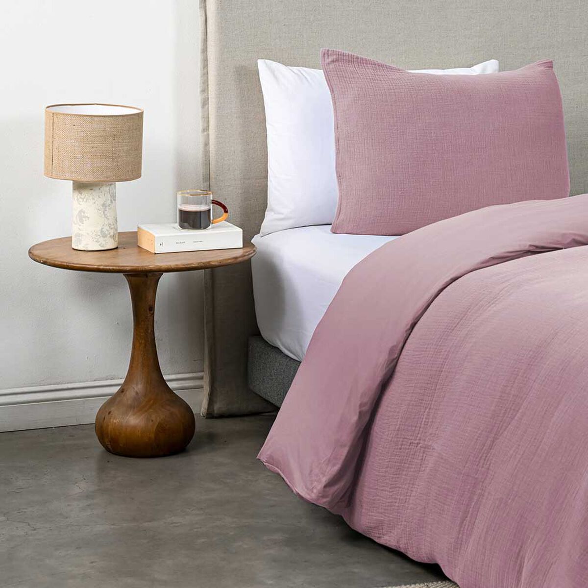 Funda de Plum&oacute;n Cannon 1.5 Plazas Gauze Rose