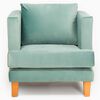Juego de Living Barra Design Larisa Sofá 2 Cuerpos + Dos Sillones 1 Cuerpo Verde Claro