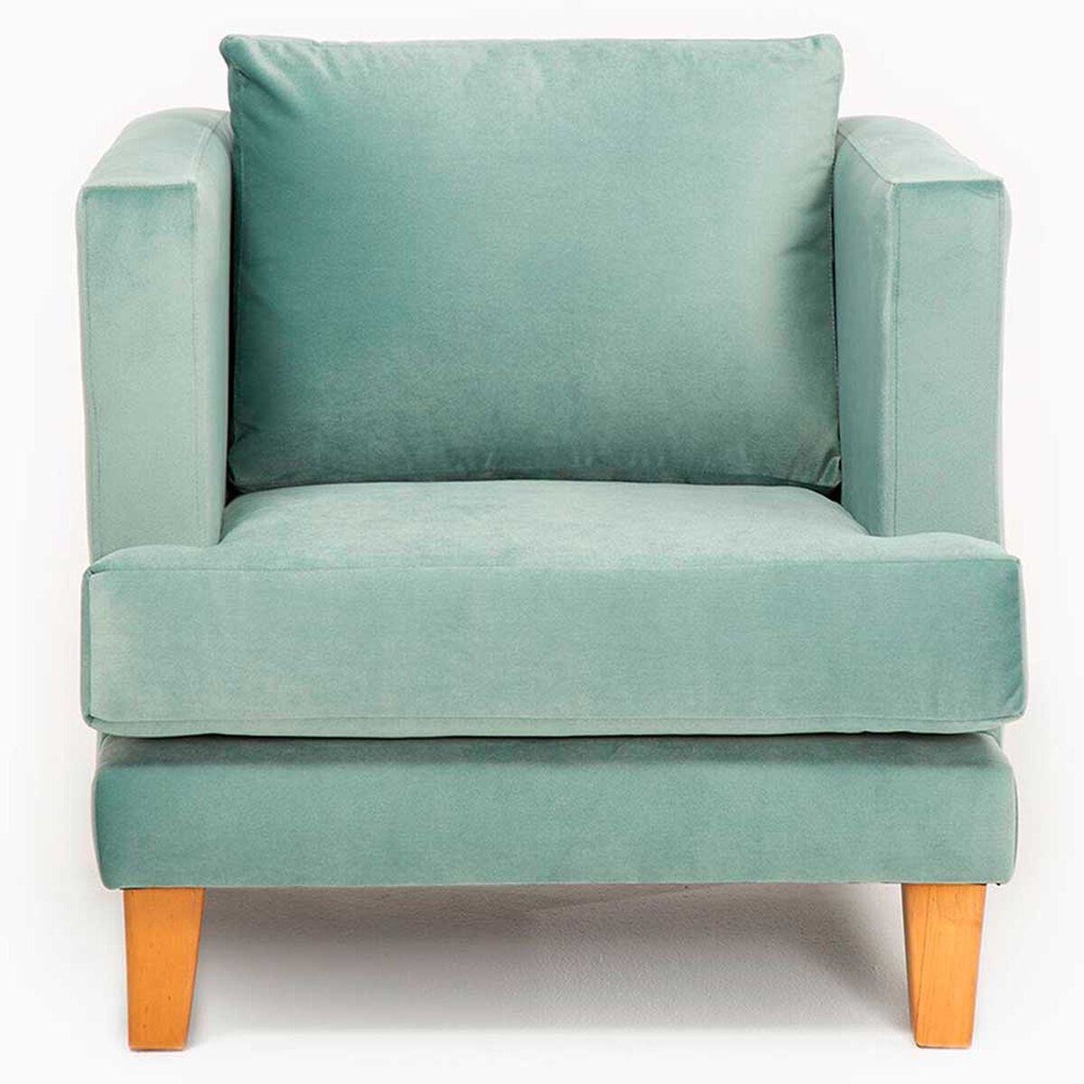 Juego de Living Barra Design Larisa Sofá 2 Cuerpos + Dos Sillones 1 Cuerpo Verde Claro