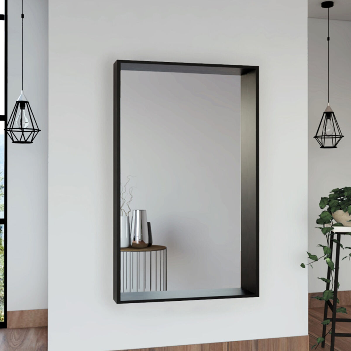 Espejo TuHome Trento Wengue 120x70 Cm