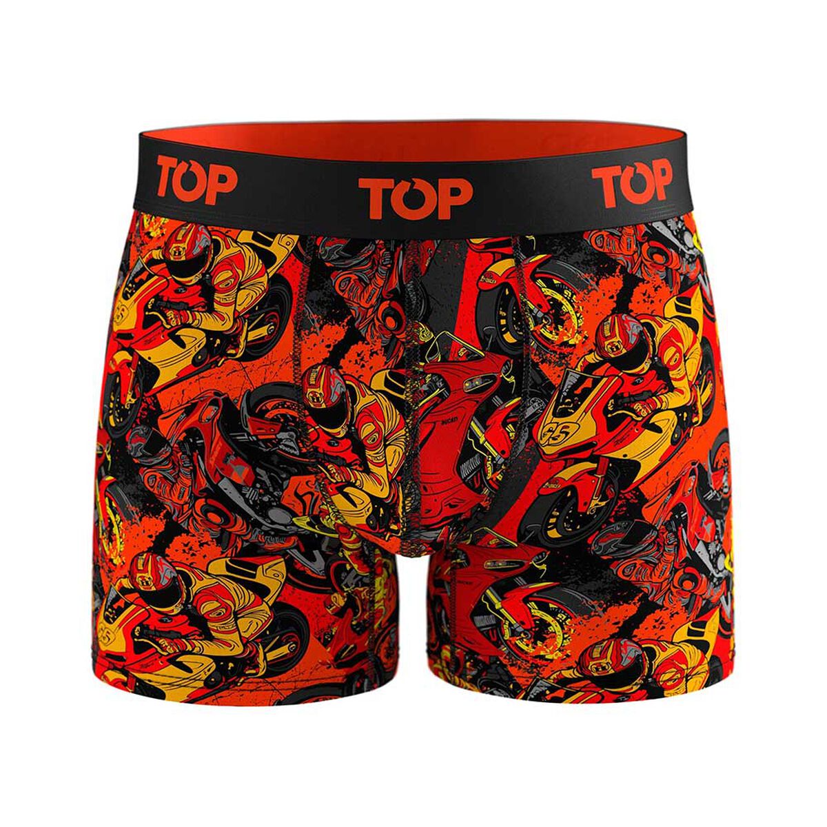 Pack 3 B&oacute;xer Medio Algod&oacute;n Motores Hombre Top