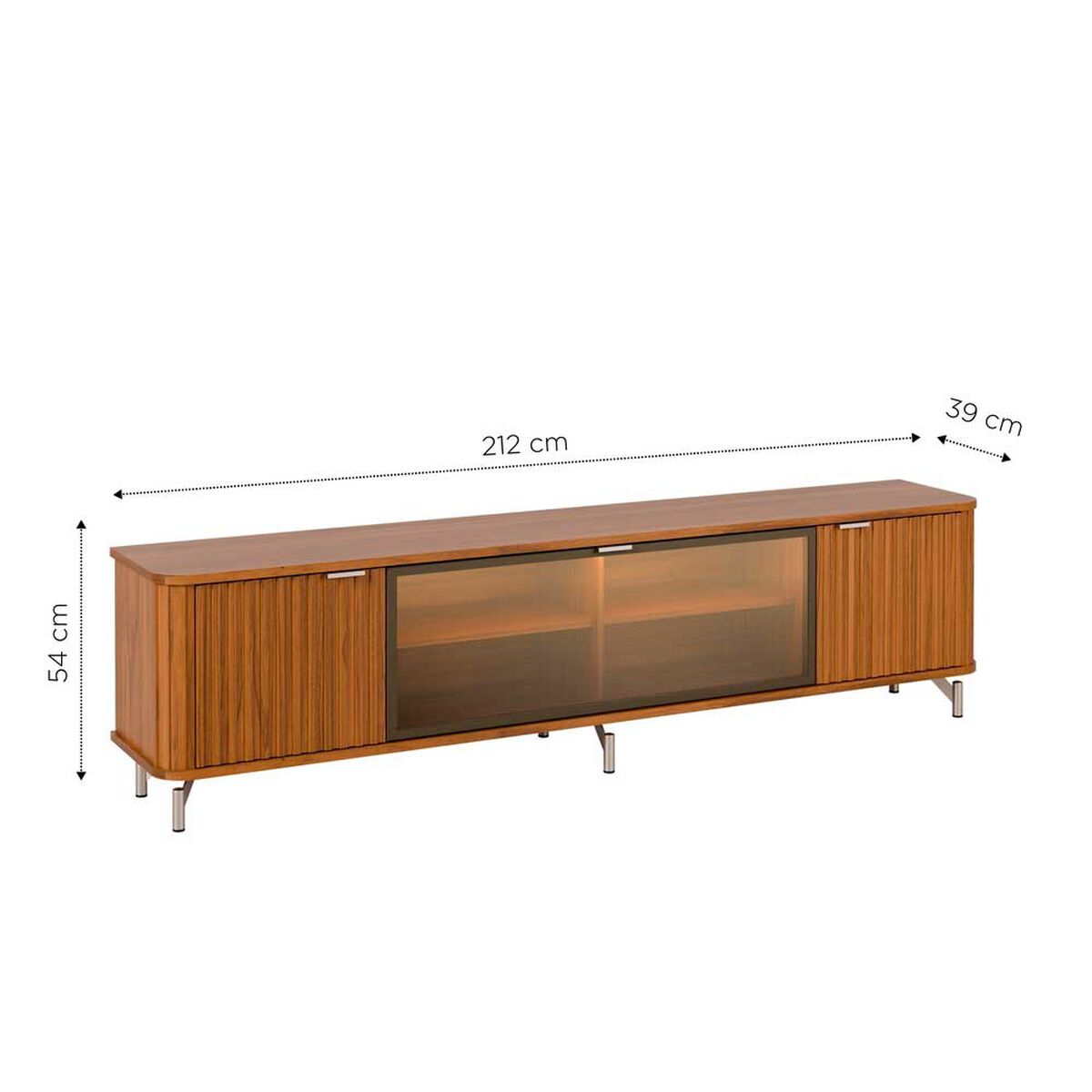 Rack TV  Decocasa Neon Float hasta 80" Canela