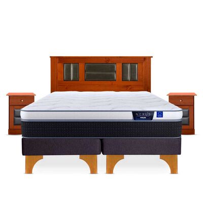 Cama Europea Flex King Nexus Base Dividida + Set Lorraine