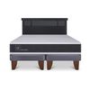 Cama Europea CIC Base Dividida King Ortopedic + Respaldo Dublin Negro