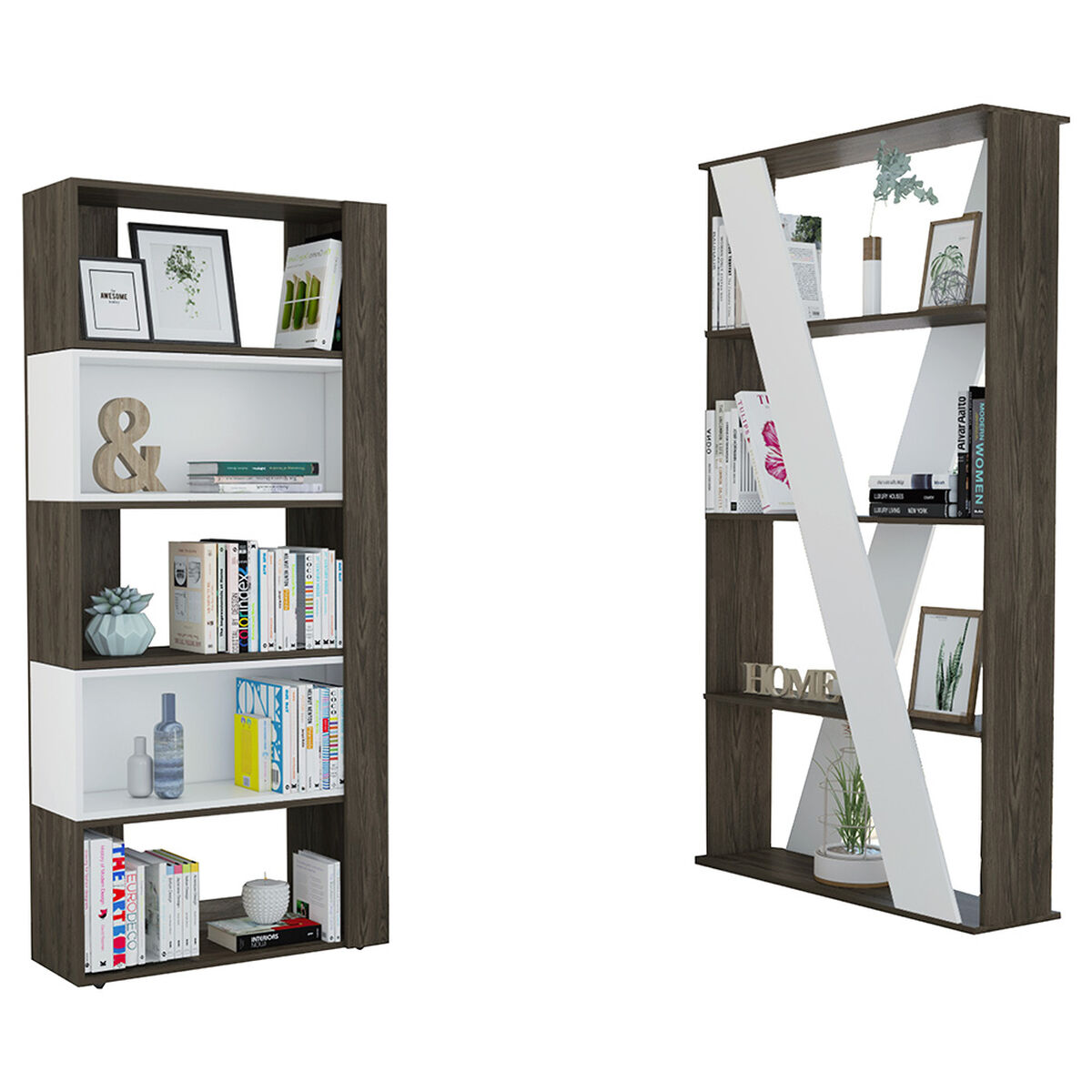 Combo Biblioteca Cubo + Separador de Ambientes TuHome Beijing