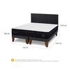 Cama Europea CIC Base Dividida 2 Plazas Súper Premium + Respaldo Villarrica Negro