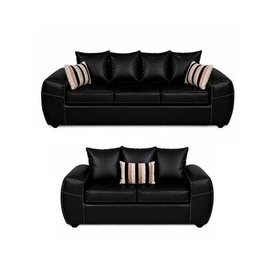 ELEGANT DETAIL Juego de Living Elegant Detail New Houston 3-2 Cuerpos Negro