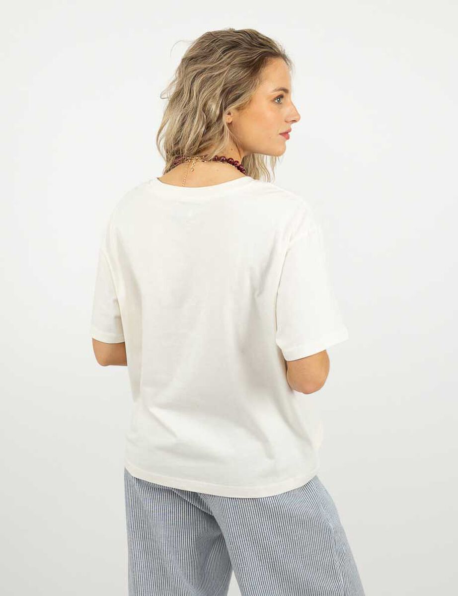 Polera Con Estampado Manga Corta Mujer Icono