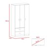 Closet Tuhome Austral 2 Cajones 3 Puertas Duna-Blanco