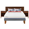 Combo Cama Europea CIC 2 Plazas Excellence Plus + Respaldo + 2 Veladores CIC Alassio + Pack Almohadas Celta Imperial Soft