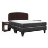 Cama Europea Celta 2 Plazas New Mega + Respaldo + 2 Veladores Asturias