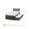 Cama Nido CIC 1,5 Plazas Excellence Plus + Respaldo Villarrica Olivo