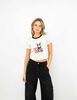 Polera Crop Con Estampado Mujer Icono