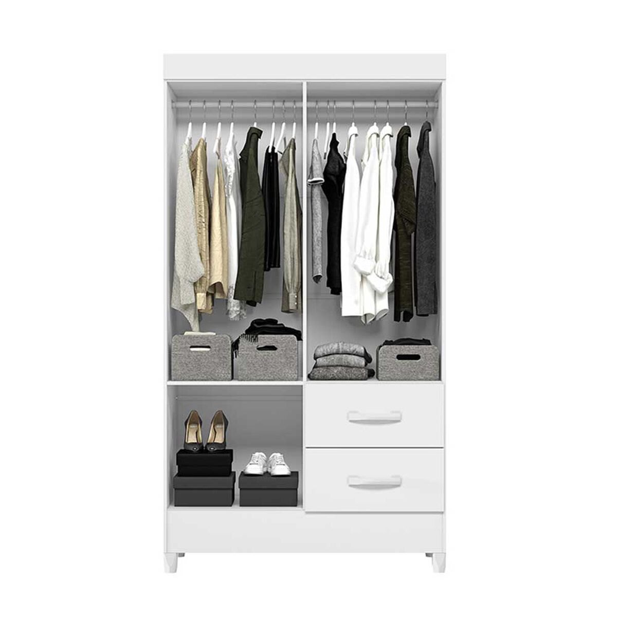 Clóset Vekkahome Mobi 4 Puertas 2 Cajones Blanco